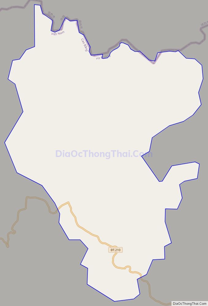 Bản đồ giao thông xã Lũng Nặm, huyện Hà Quảng