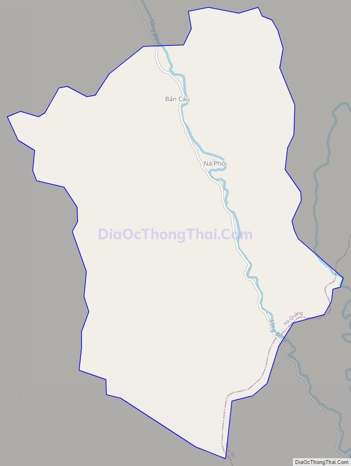Bản đồ giao thông xã Quý Quân, huyện Hà Quảng