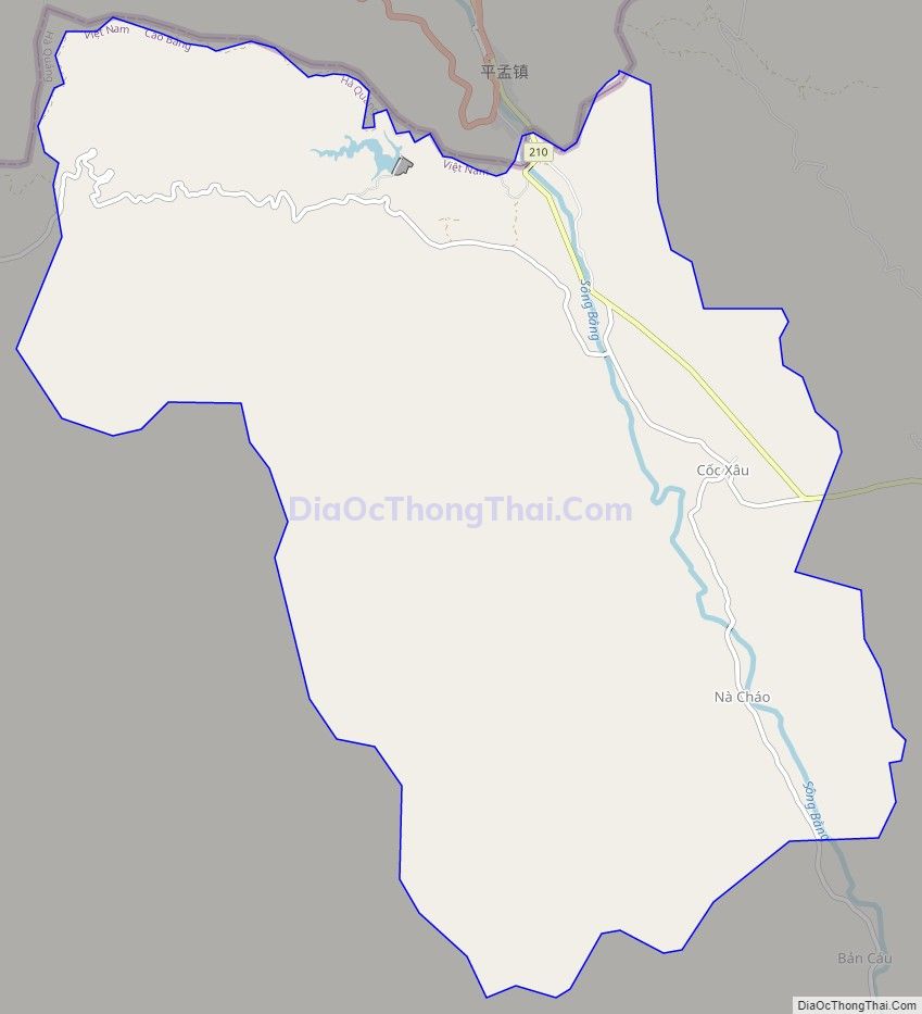 Bản đồ giao thông xã Sóc Hà, huyện Hà Quảng