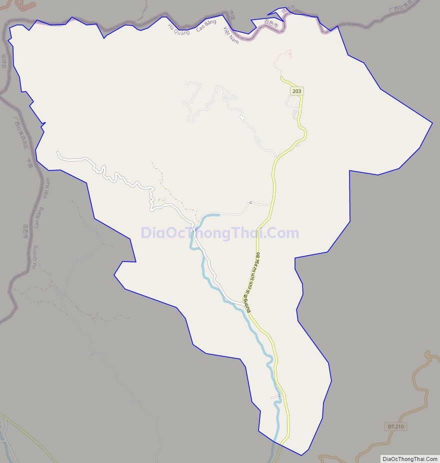 Bản đồ giao thông xã Trường Hà, huyện Hà Quảng
