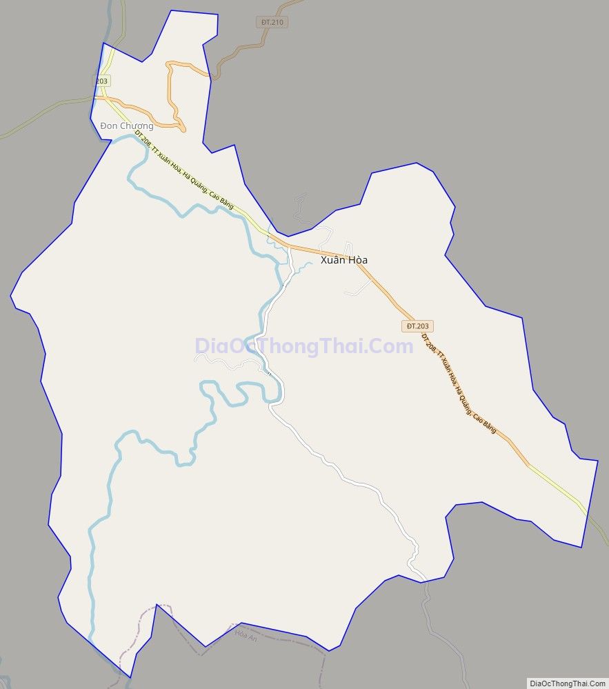 Bản đồ giao thông Thị trấn Xuân Hòa, huyện Hà Quảng
