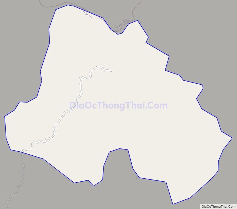 Bản đồ giao thông xã Đại Tiến, huyện Hòa An