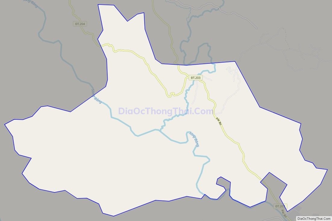 Bản đồ giao thông xã Đức Long, huyện Hòa An