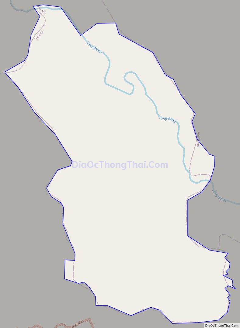 Bản đồ giao thông xã Hồng Nam, huyện Hòa An