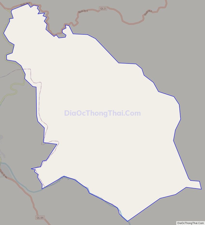 Bản đồ giao thông xã Quang Trung, huyện Hòa An