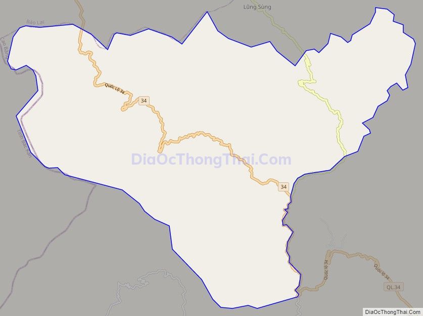 Bản đồ giao thông xã Ca Thành, huyện Nguyên Bình