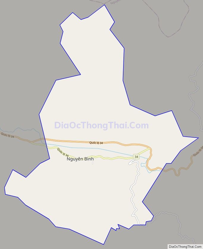 Bản đồ giao thông Thị trấn Nguyên Bình, huyện Nguyên Bình