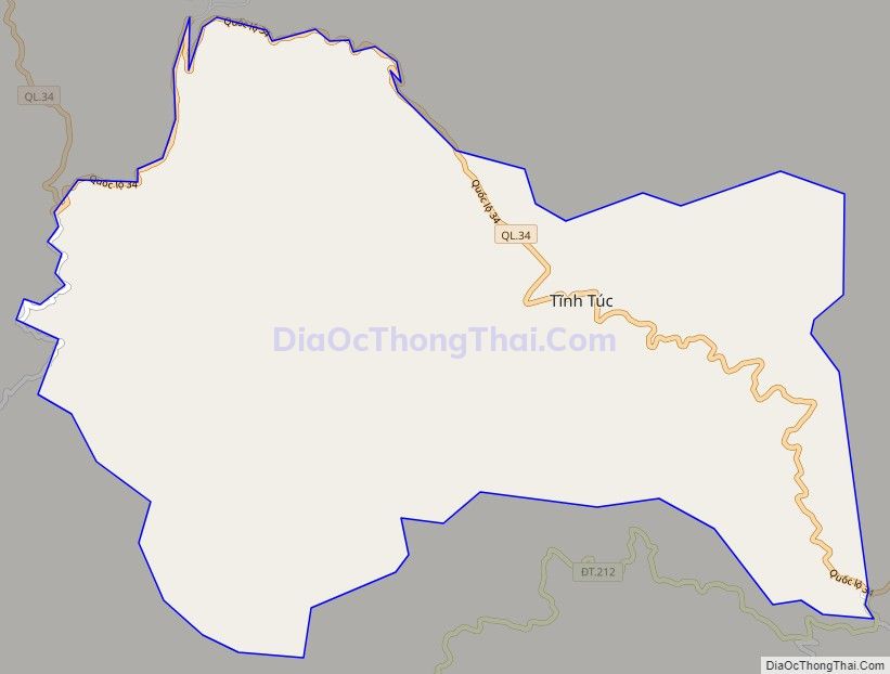 Bản đồ giao thông Thị trấn Tĩnh Túc, huyện Nguyên Bình