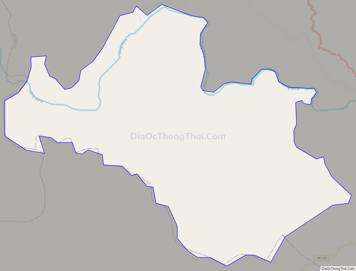 Bản đồ giao thông xã Tiên Thành, huyện Quảng Hòa
