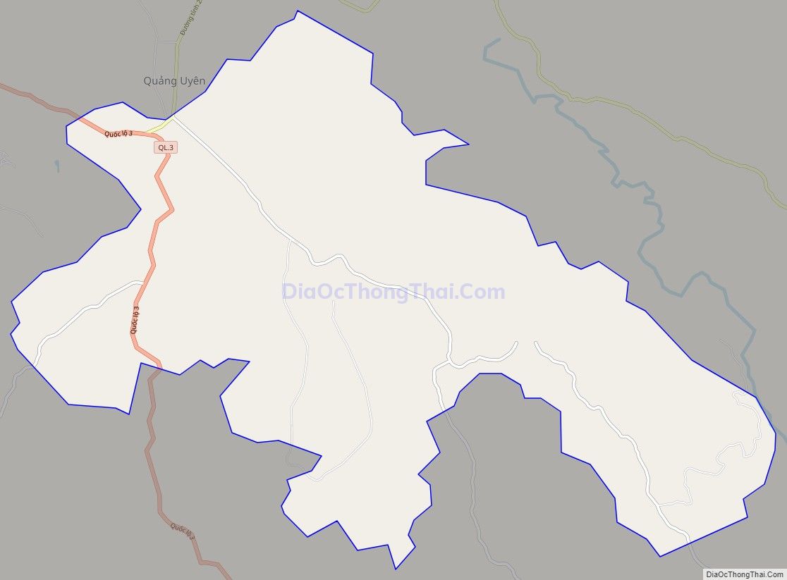 Bản đồ giao thông xã Chí Thảo, huyện Quảng Hòa
