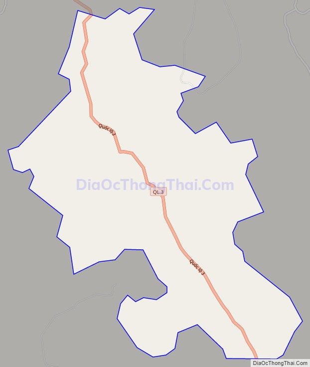 Bản đồ giao thông xã Hồng Định (cũ), huyện Quảng Uyên