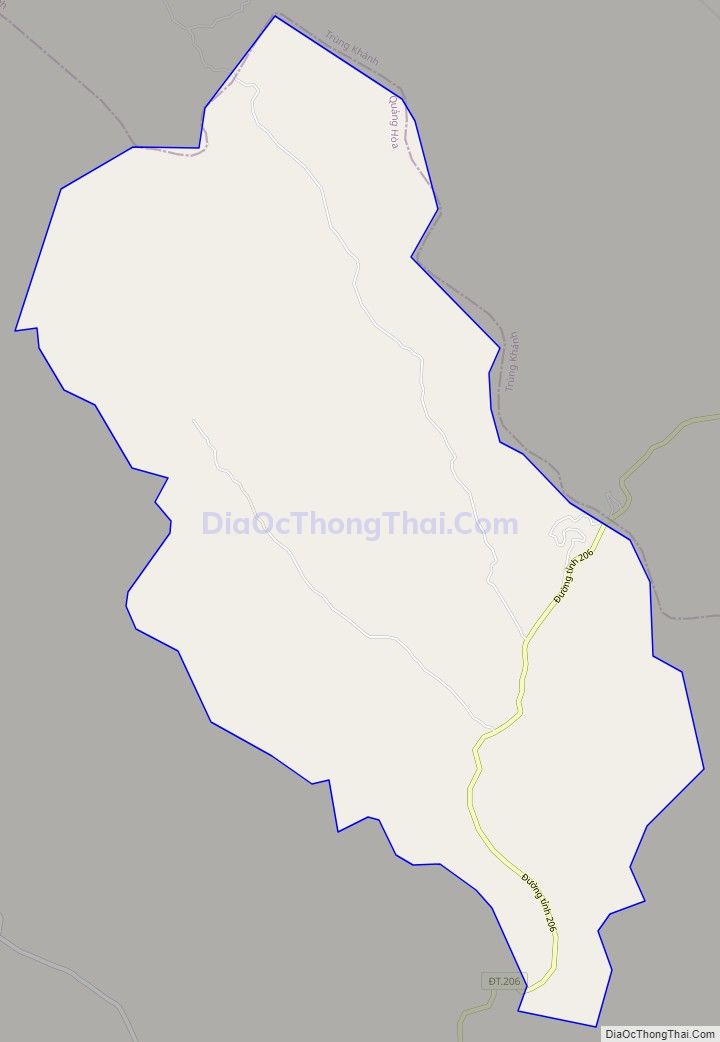 Bản đồ giao thông xã Quảng Hưng, huyện Quảng Hòa