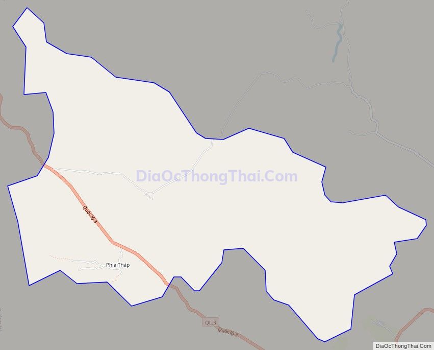 Bản đồ giao thông xã Quốc Dân (cũ), huyện Quảng Uyên