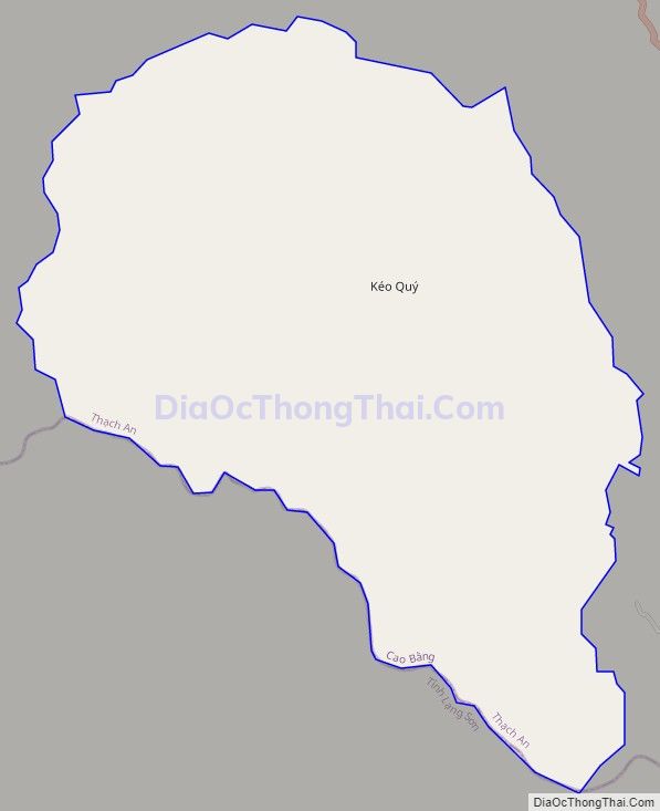 Bản đồ giao thông xã Đức Thông, huyện Thạch An