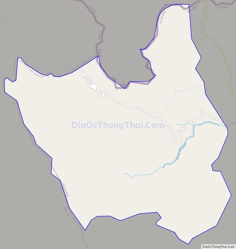 Bản đồ giao thông xã Cần Nông, huyện Hà Quảng