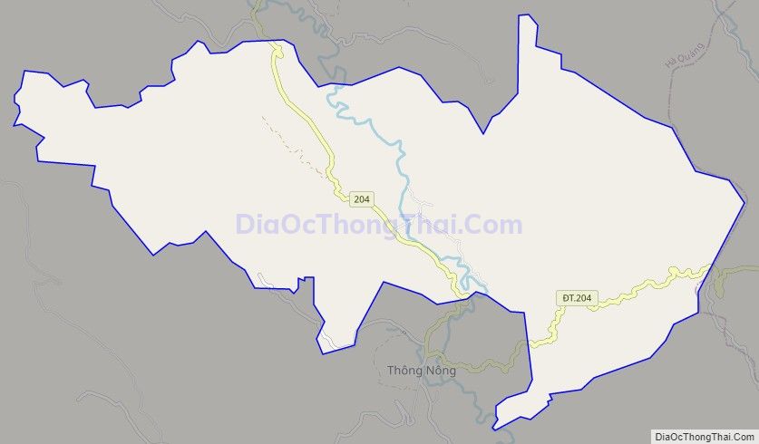 Bản đồ giao thông xã Đa Thông, huyện Hà Quảng