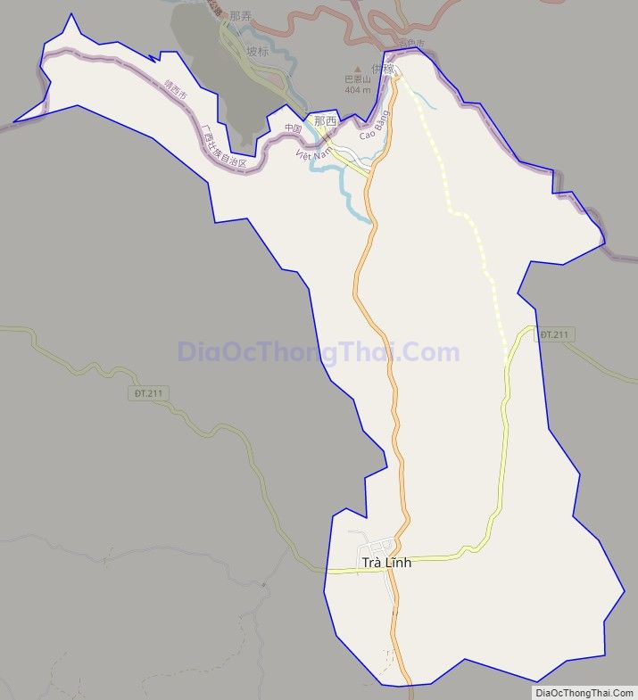 Bản đồ giao thông Thị trấn Hùng Quốc (cũ), huyện Trà Lĩnh