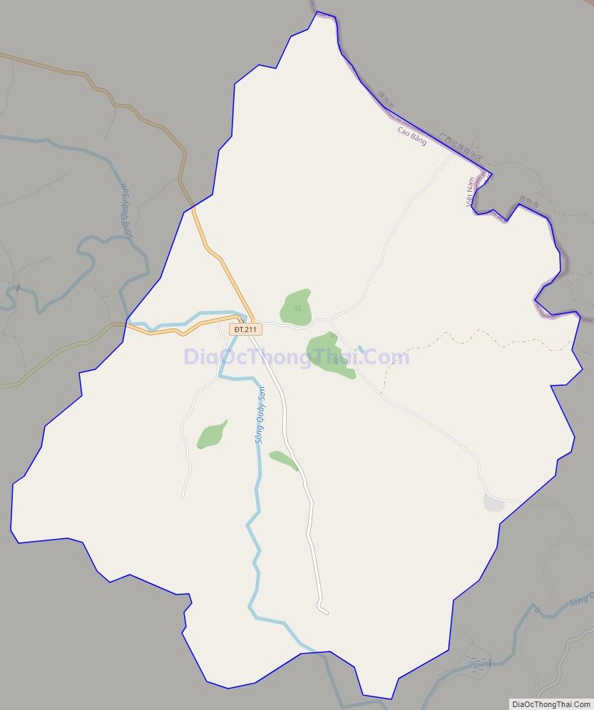 Bản đồ giao thông xã Đình Phong, huyện Trùng Khánh