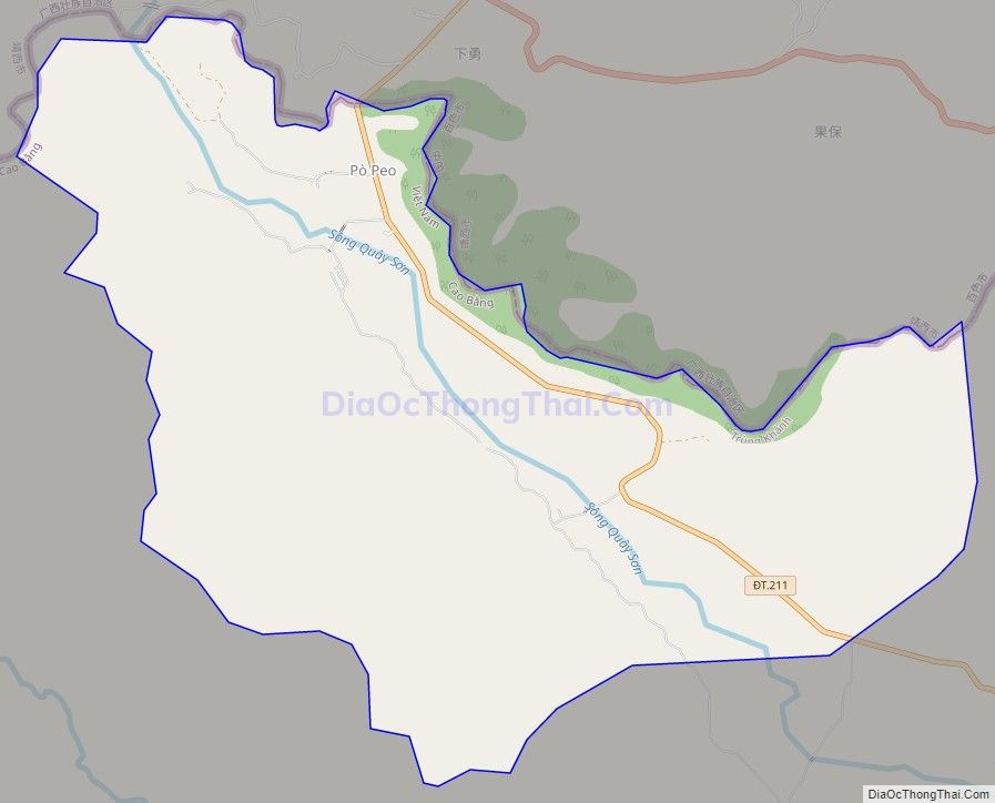 Bản đồ giao thông xã Ngọc Côn, huyện Trùng Khánh