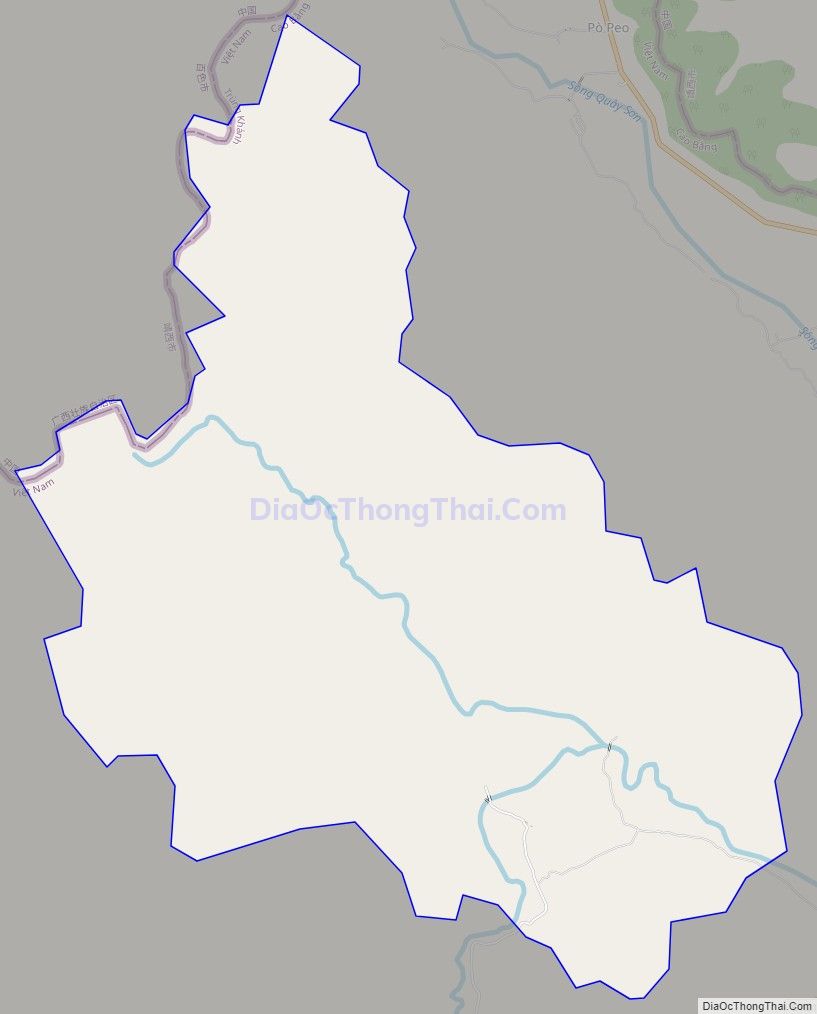 Bản đồ giao thông xã Phong Nặm, huyện Trùng Khánh