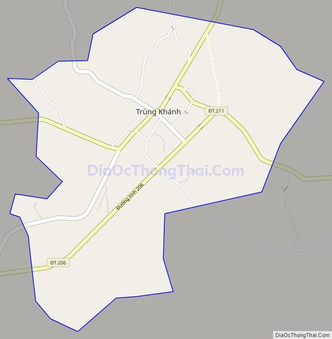 Bản đồ giao thông Thị trấn Trùng Khánh, huyện Trùng Khánh