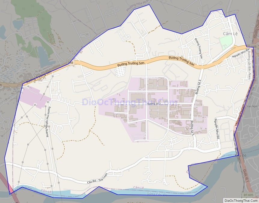 Bản đồ giao thông phường Hòa Thọ Tây, quận Cẩm Lệ