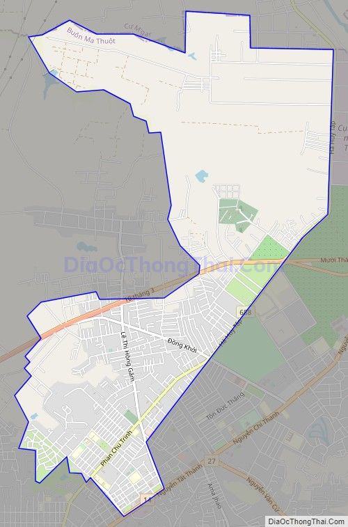 Bản đồ giao thông phường Tân Lợi, thành phố Buôn Ma Thuột