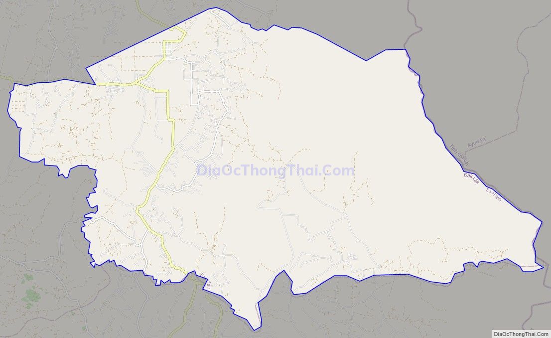 Bản đồ giao thông xã Ea Hiao, huyện Ea H'leo