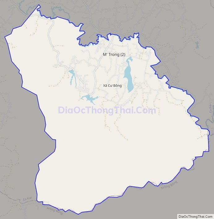 Bản đồ giao thông xã Cư Bông, huyện Ea Kar