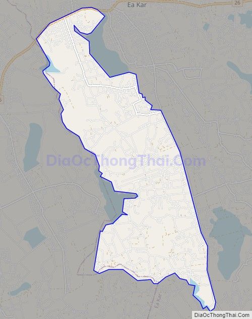 Bản đồ giao thông xã Ea Kmút, huyện Ea Kar