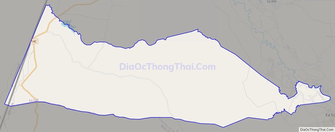 Bản đồ giao thông xã Ea Bung, huyện Ea Súp