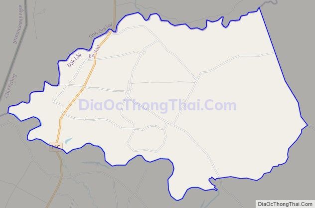 Bản đồ giao thông xã Ia Lốp, huyện Ea Súp