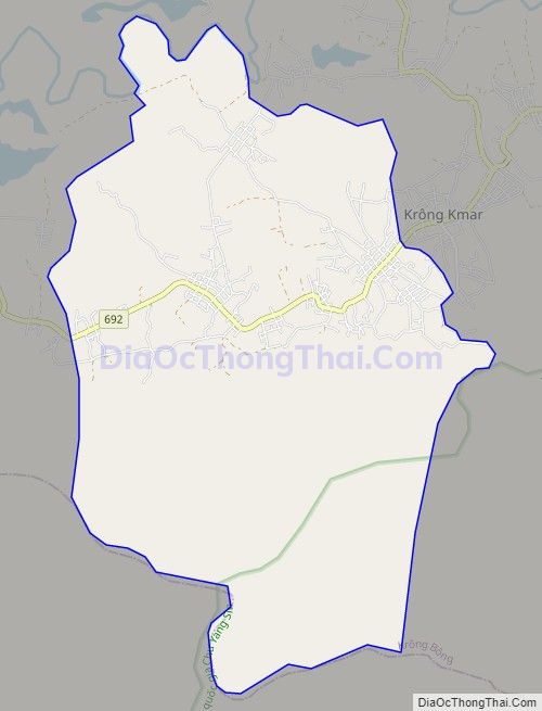 Bản đồ giao thông xã Hòa Sơn, huyện Krông Bông