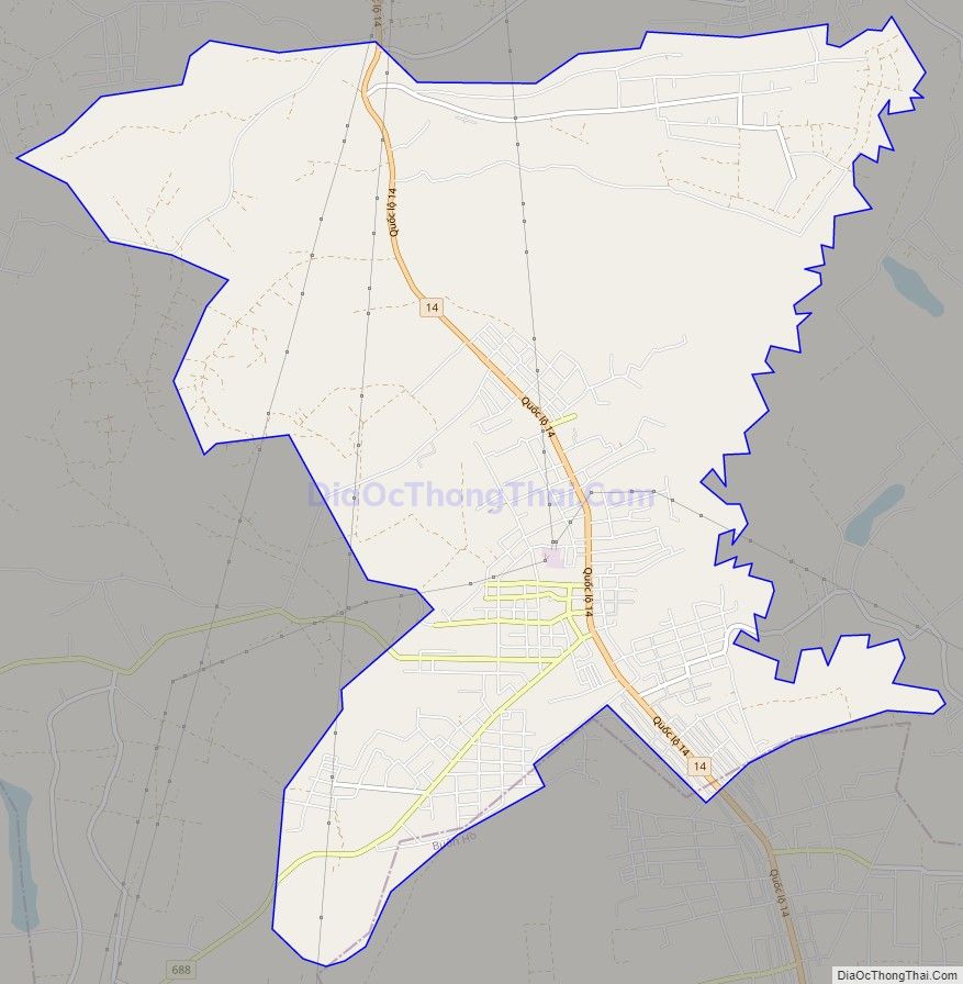 Bản đồ giao thông xã Pơng Drang, huyện Krông Búk