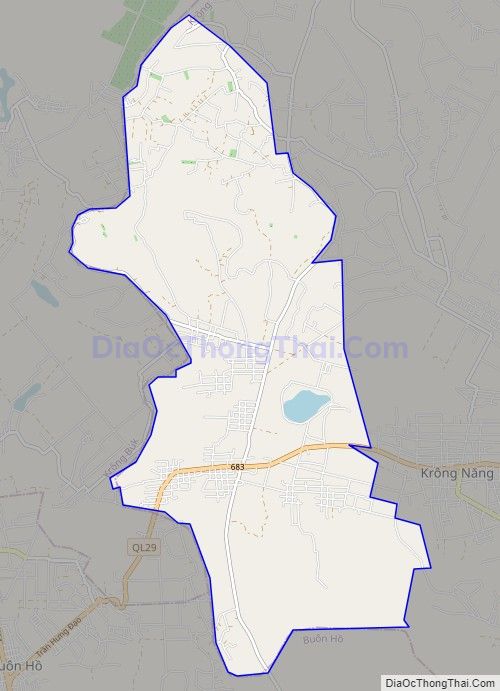 Bản đồ giao thông xã Ea Hồ, huyện Krông Năng