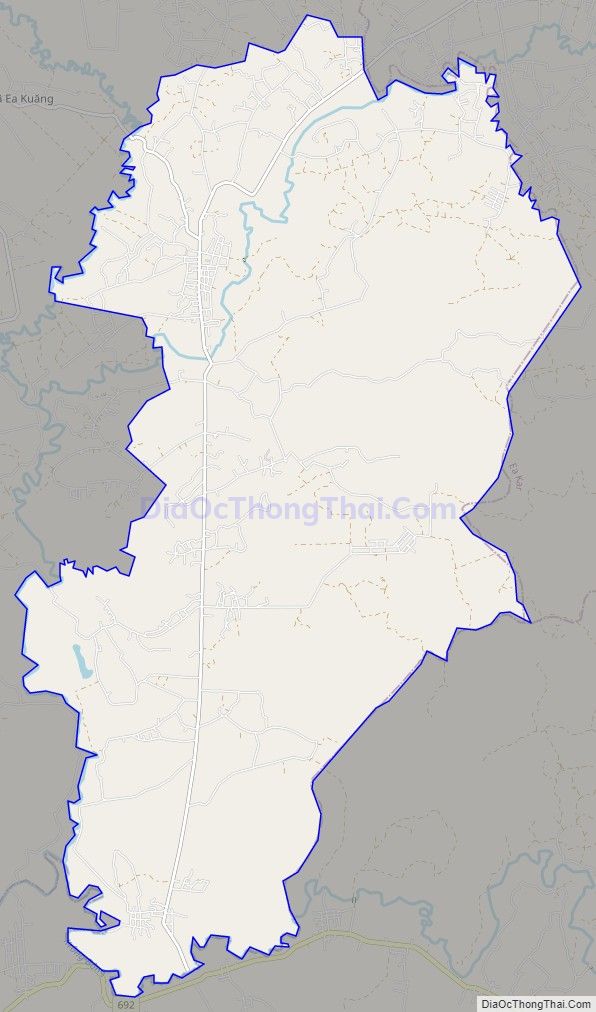 Bản đồ giao thông xã Vụ Bổn, huyện Krông Pắk