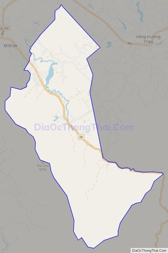 Bản đồ giao thông xã Cư M'ta, huyện M'Drắk