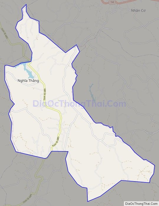 Bản đồ giao thông xã Nghĩa Thắng, huyện Đắk R'lấp