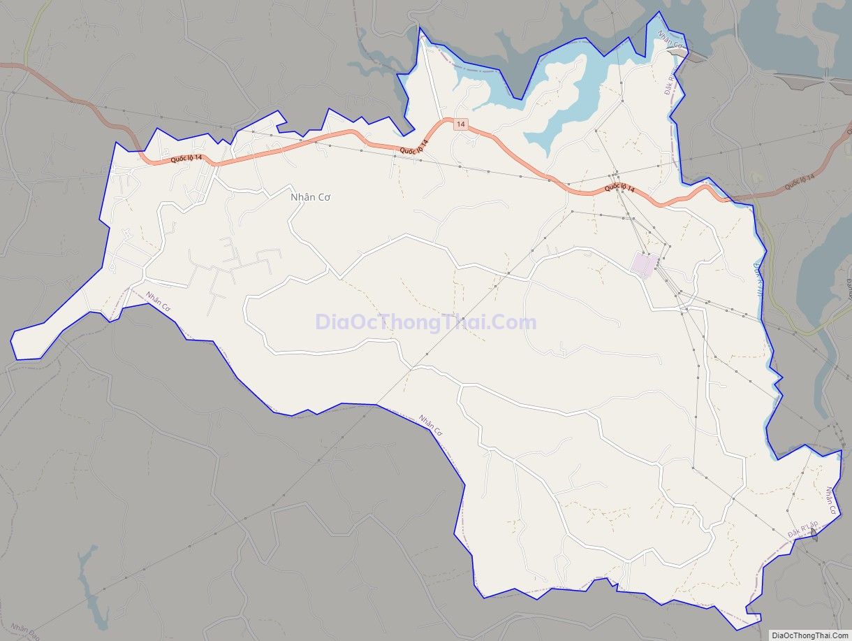 Bản đồ giao thông xã Nhân Cơ, huyện Đắk R'lấp