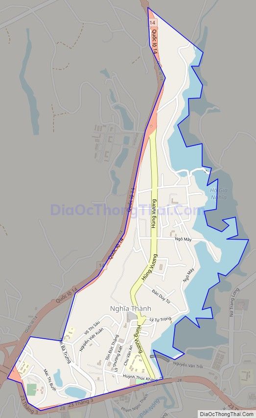 Bản đồ giao thông phường Nghĩa Thành, thành phố Gia Nghĩa