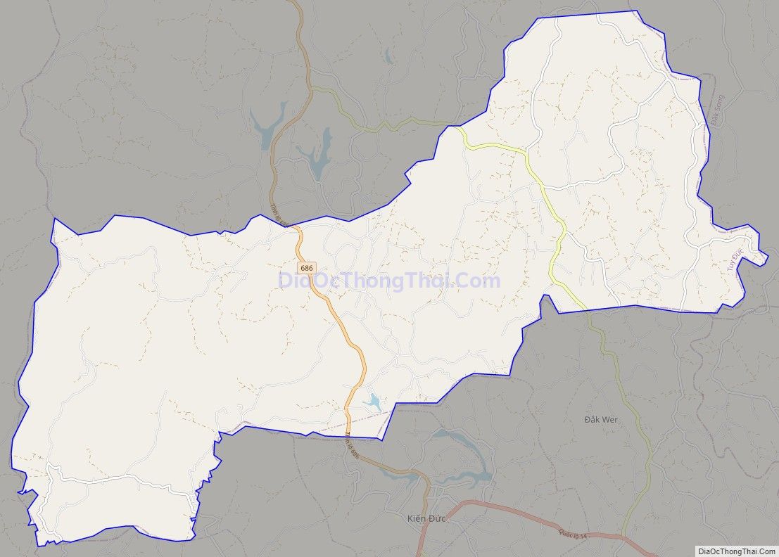 Bản đồ giao thông xã Quảng Tân, huyện Tuy Đức