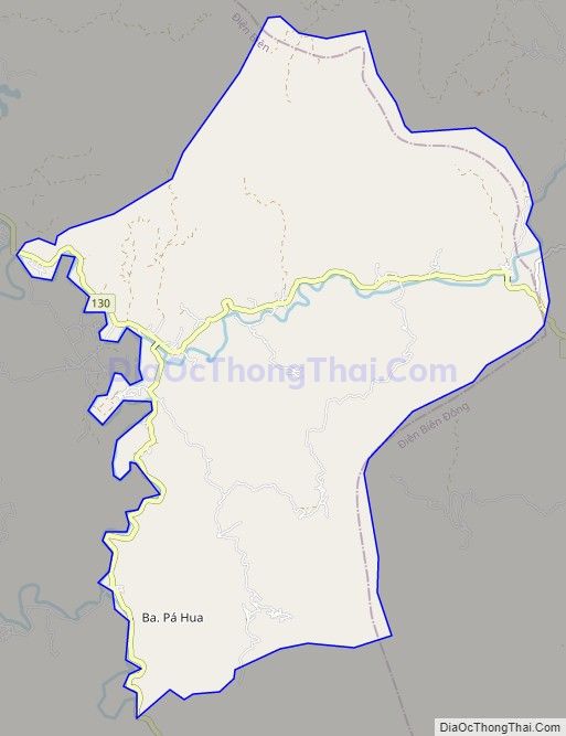 Bản đồ giao thông xã Núa Ngam, huyện Điện Biên