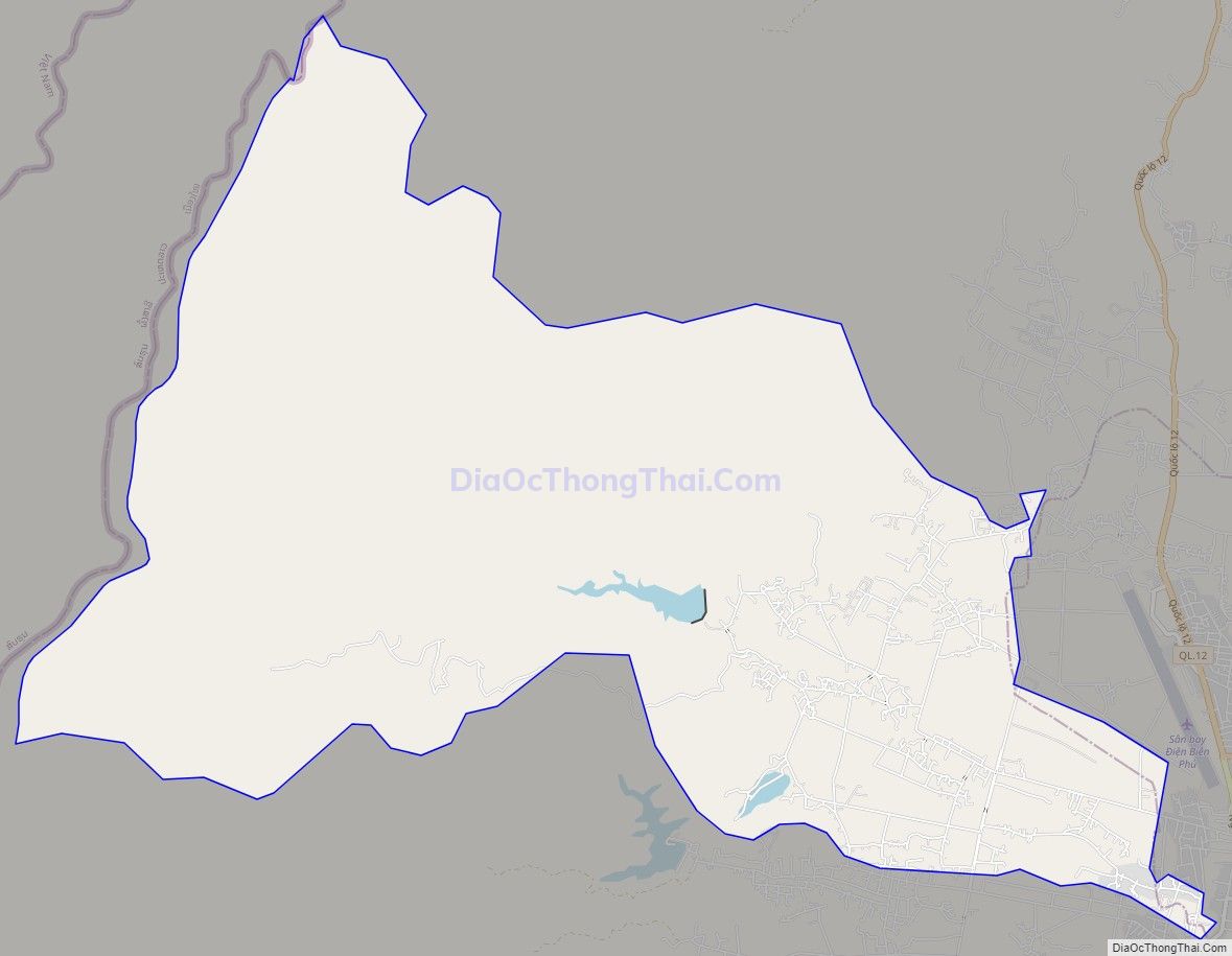 Bản đồ giao thông xã Thanh Luông, huyện Điện Biên