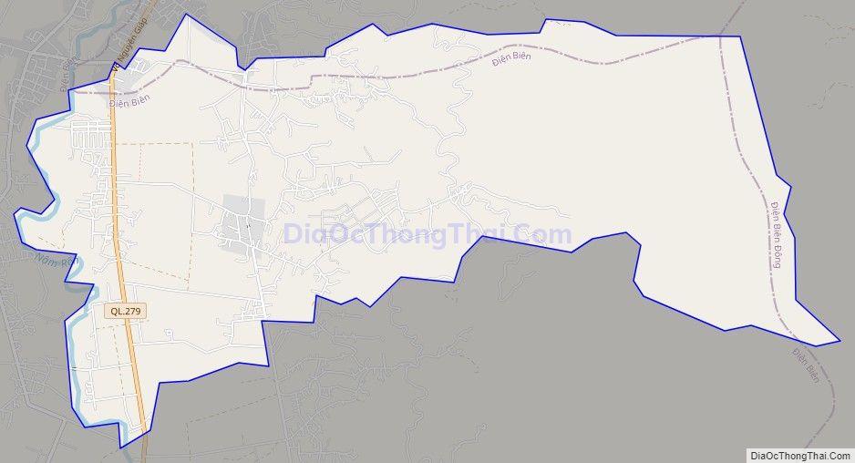 Bản đồ giao thông xã Thanh Xương, huyện Điện Biên