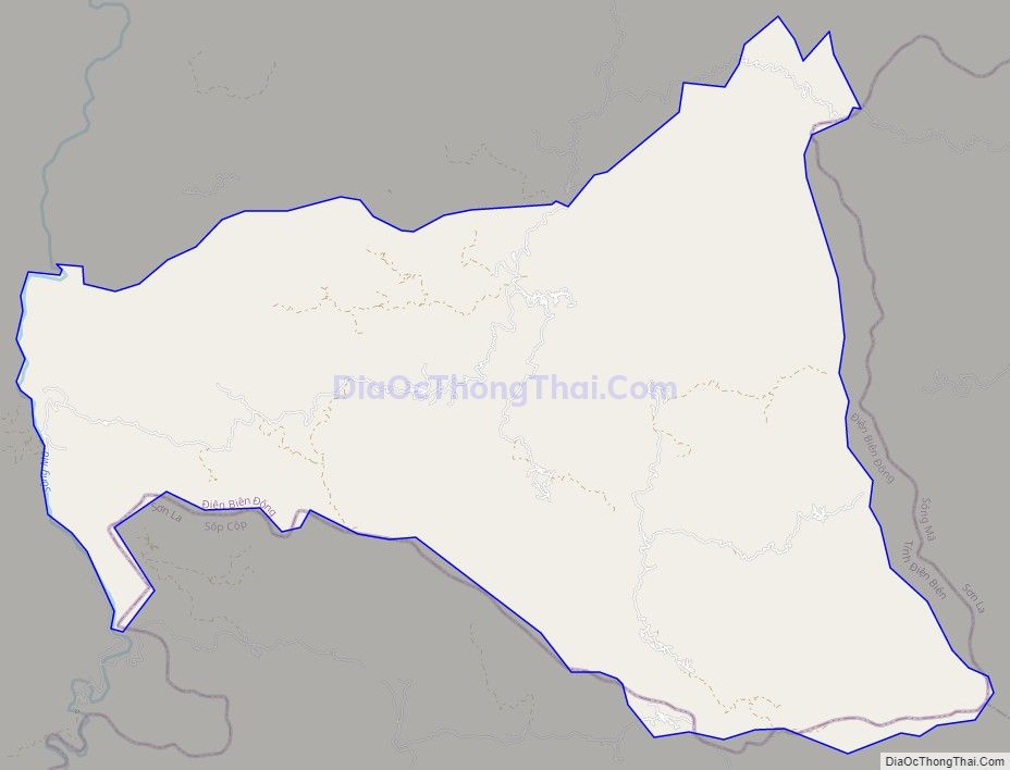 Bản đồ giao thông xã Tìa Dình, huyện Điện Biên Đông