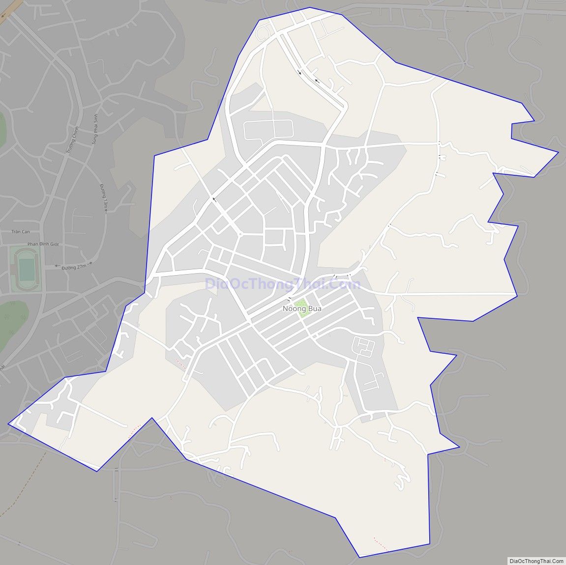 Bản đồ giao thông phường Noong Bua, thành phố Điện Biên Phủ