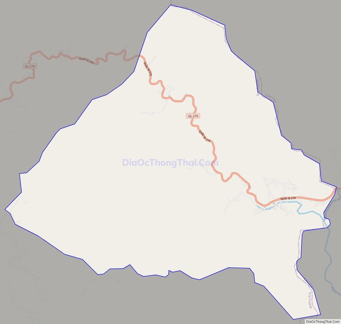 Bản đồ giao thông xã Búng Lao, huyện Mường Ảng