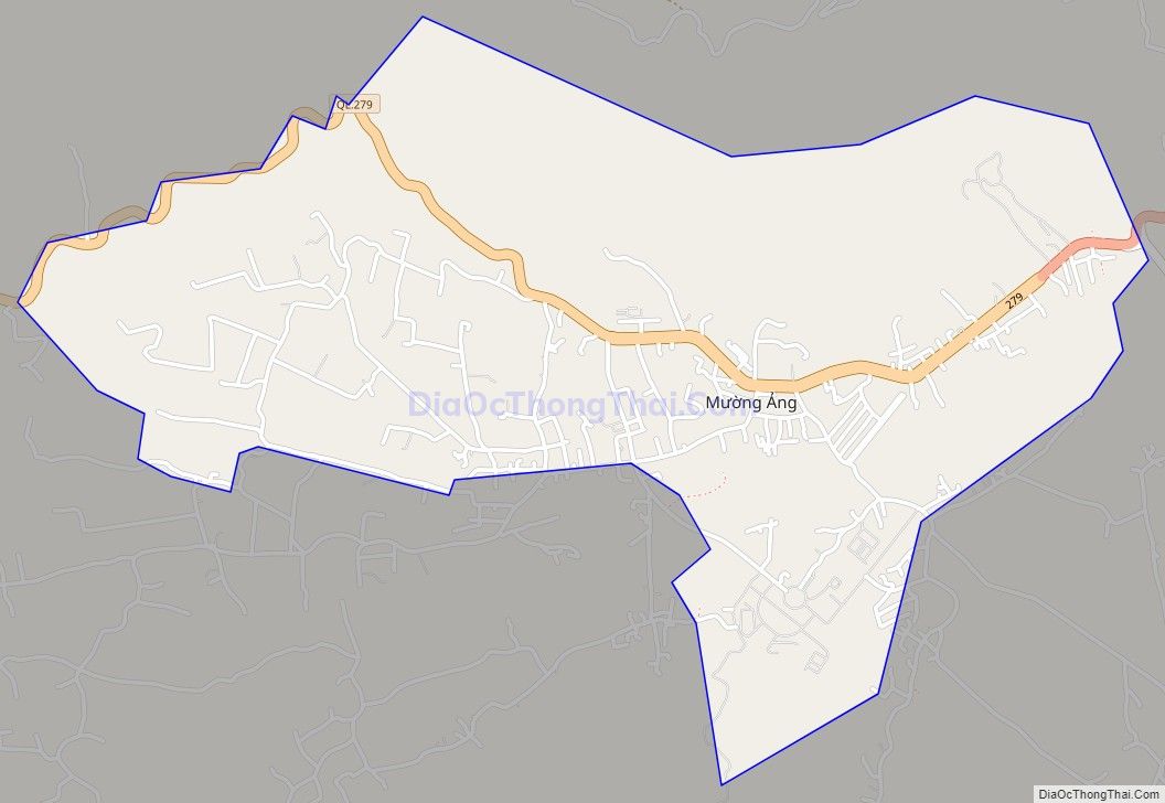 Bản đồ giao thông Thị trấn Mường Ảng, huyện Mường Ảng