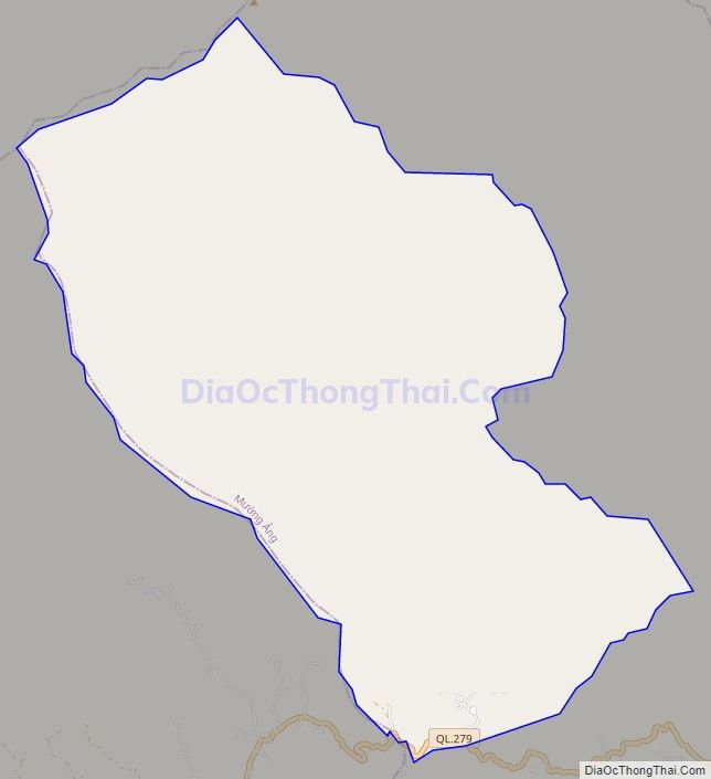 Bản đồ giao thông xã Mường Đăng, huyện Mường Ảng