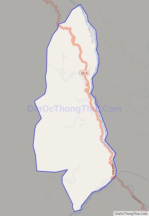 Bản đồ giao thông xã Nậm Nèn, huyện Mường Chà